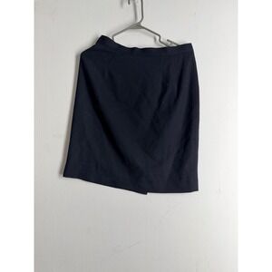 Sassco Vintage 100% Wool Black Pencil Skirt Petite 10P Career Office Skirt